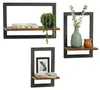 Étagère murale Relaxdays, lot de 3, métal et MDF, 3 Voir les images du produit 1