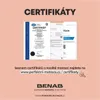 An image advertising certifications for mattresses, with a company logo and website at the bottom. Náhled obrázku produktu