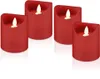 Goobay 77749 Lot de 4 bougies LED en cire véritable, rouge Voir les images du produit 8