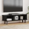 vidaXL TV-Ständer Schwarz Eichen-Optik 100 x 35 x 35 cm Produktbild-Vorschau 2