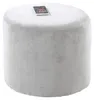 Sitzhocker - Hellgrau - Ø 45 cm - Webstoff - rund Produktbild-Vorschau 2