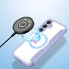 A phone case with a magnetic ring is shown being charged by a magnetic charger. Produktbild-Vorschau