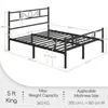 Yaheetech rama łóżka metalowe łóżko dla 160 x 200 cm rama Podgląd zdjęcia produktu 3
