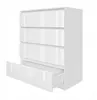A white chest of drawers with one drawer open, shown from a three-quarter angle. Produktbild-Vorschau