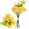 Bouquet de Roses Fleurs Artificielles 6Pcs Belle Densité de Voir les images du produit 1