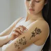15 Blumen-Tattoo-Aufkleber, schwarze Tattoo-Aufkleber für Produktbild-Vorschau 2