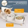 Futternapf Hund Keramik Hundenapf Erhöht - Spritzsicherer Produktbild-Vorschau 2