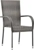 vidaXL Chaises de jardin empilables 2 pcs. Poly rotin noir Voir les images du produit 18