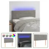 The Living Store LED Kopfteil Hellgrau 80x5x78/88 cm Samt Produktbild-Vorschau 7