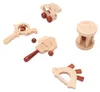 5-teiliges Holzrassel-Set für Babys: Multifunktionales Produktbild-Vorschau 4