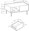 Couchtisch : Korpus und Front: Kaschmir, Linea-Eiche TOP, Produktbild-Vorschau 5