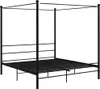 vidaXL Postel s baldachýnem Black Metal 200x200 cm Náhled obrázku produktu 1