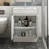 Badmöbel set 60cm Weiß Matt Badezimmermöbel Unterschrank Produktbild-Vorschau 3