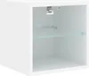 vidaXL Armoire TV murale avec lampes LED blanc 30x28,5x30 Voir les images du produit 4