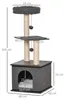 PawHut Katzenkratzbaum Katzenspielzeug Spielseil PB-Platte Produktbild-Vorschau 3