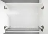 An empty white kitchen cabinet with two wire shelves. Náhled obrázku produktu