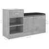 vidaXL Schuhbank Betongrau 94,5x31x57 cm Holzwerkstoff Produktbild-Vorschau 8
