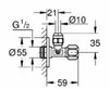 Grohe Eckventil 1/2", selbstdicht. Anschl.-G., chrom Produktbild-Vorschau 4