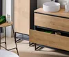 Pieds De Meuble 120 Cm Noir Mat Métal Moderne Pour Armoire Voir les images du produit 2