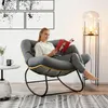 Schaukelsessel Extra groß Rattanstuhl Relaxstuhl mit Produktbild-Vorschau 5