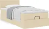 vidaXL Ottoman-Bett mit Matratze Creme 100x200 cm Stoff Produktbild-Vorschau 4
