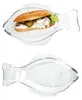 2x Fischplatte OSLO Gr. M LxB 29x16cm Glas Fisch-Relief Produktbild-Vorschau 1