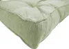 A close-up view of the corner of a green cushion. Produktbild-Vorschau