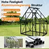 UISEBRT Premium Gewächshaus Aluminium 125x180x195cm, 2.25m² Produktbild-Vorschau 7