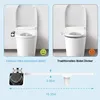 Comparison of two types of bidets, one slim and one traditional, with a diagram of the bidet attachment. Produktbild-Vorschau