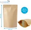Standbodenbeutel Kraftpapier Druckverschluss 85x145+50 mm, Produktbild-Vorschau 3