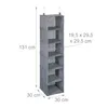 Relaxdays Kleiderschrank Hängeregal, 6 Fächer, Stoff, HBT: Produktbild-Vorschau 4
