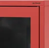 Vetrinetta Libreria a 4 ripiani Vetrinetta in metallo rosso Anteprima dell’immagine prodotto 7
