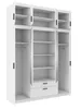 Tkmoebel 4-türiger Kleiderschrank + Aufsatz LENA 4D Produktbild-Vorschau 3