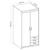 AX LIVING Storicos 2T3S Kleiderschrank Beige mit schubladen Produktbild-Vorschau 8