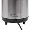 The bottom part of a chocolate fountain with a label showing model and electrical information. Voir les images du produit