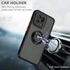 A phone case with a magnetic ring holder attached to a car vent mount. Produktbild-Vorschau