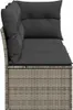 A side view of a grey outdoor sofa with cushions. Náhľad obrázku produktu