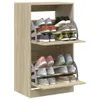 vidaXL Schuhschrank mit 2 Klappen Sonoma-Eiche 60x42x108 cm Produktbild-Vorschau 4
