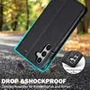 A black phone case is shown in a dynamic, outdoor setting, suggesting durability and protection. Produktbild-Vorschau