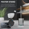 A modern bathroom setting with a toilet brush holder. Produktbild-Vorschau
