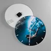 Wanduhr - Rund - Glasuhr - Tauchen Frau Wellen - 40x40cm - Produktbild-Vorschau 2