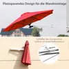 Parasol ścienny COSTWAY 250 cm, uchylny parasol ścienny, Podgląd zdjęcia produktu 7