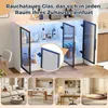 Merax Glasvitrine mit LED Beleuchtung, Kommode mit 3 Glas Produktbild-Vorschau 3