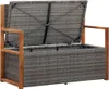 vidaXL Banc avec espace de rangement 115 cm Poly rotin bois Voir les images du produit 2