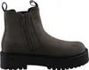 Auf dem Bild ist ein grauer Stiefel zu sehen der von der Seite betrachtet wird. Der Schuh hat eine robuste Sohle und eine glatte Oberfläche. Produktbild-Vorschau