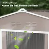 Outsunny Verzinkter Stahl Gerätehaus 4,9m² 277x195x192cm Produktbild-Vorschau 9