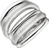 Breiter Ring 5-reihig aus 925 Silber matt-glänzend Produktbild-Vorschau 1