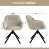 Duhome Loungesessel Armlehnstuhl aus Chenille-Stoff, Produktbild-Vorschau 3