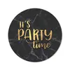 MuchoWow® Mauspad Mousepad Zitate - Party - Gold - Marmor Produktbild-Vorschau 1