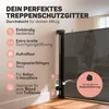 Aufrollbares Treppenschutzgitter schwarz - kindersicheres Produktbild-Vorschau 3